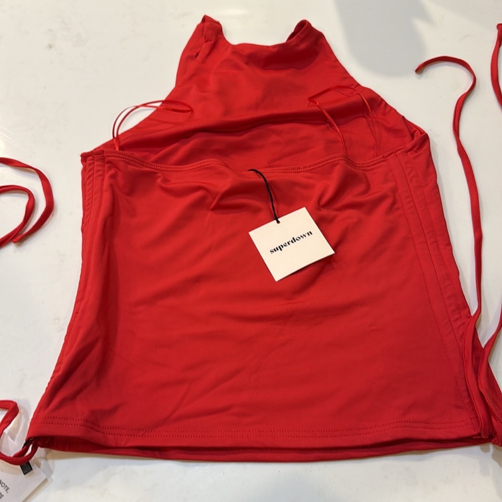 Superdown Red Halter - Picture 3 of 3